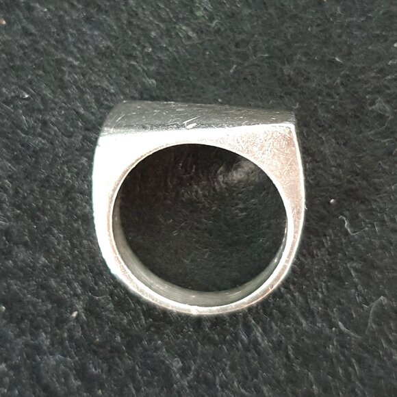 Bold Vintage Unique Sculptural Modernist Solid 925 Silver Statement Ring - Picture 5 of 12